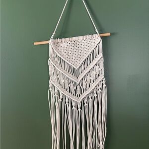 Handcrafted Cream Macramé Wall Hanging - Boho Home Decor